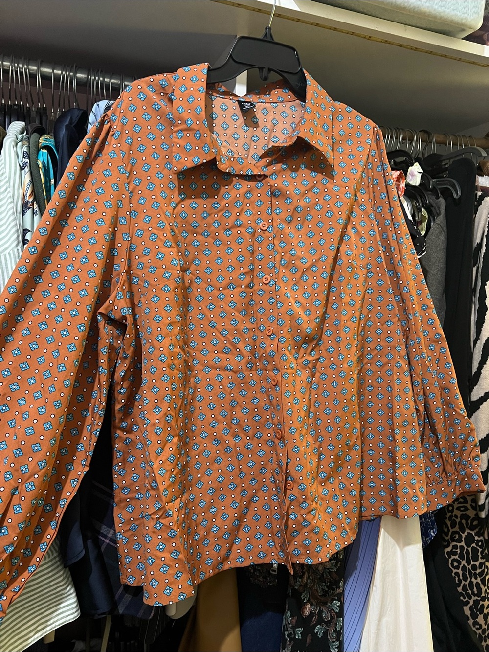 Printed Button-Up Shirt